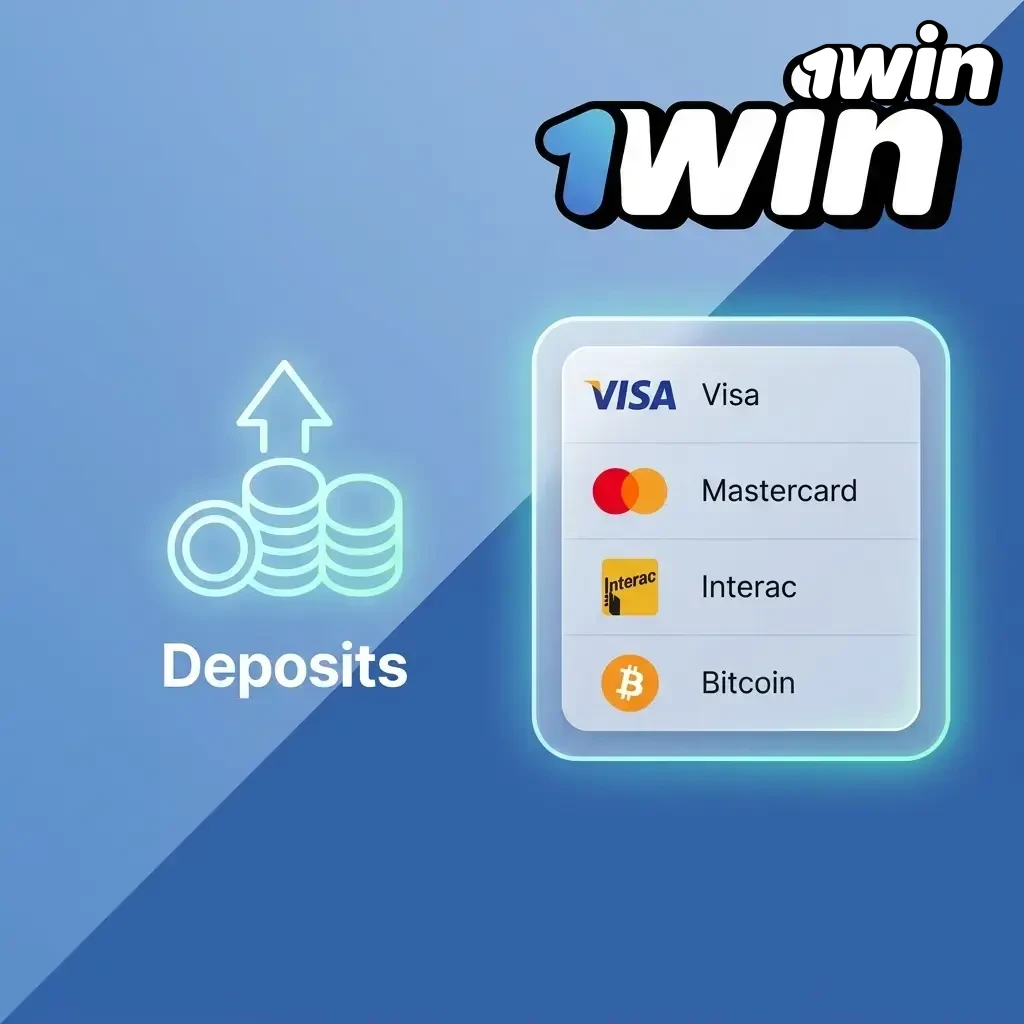 1win deposit methods including Interac, Visa, Mastercard, Bitcoin, and Skrill for Canadian players with CAD 10 minimum