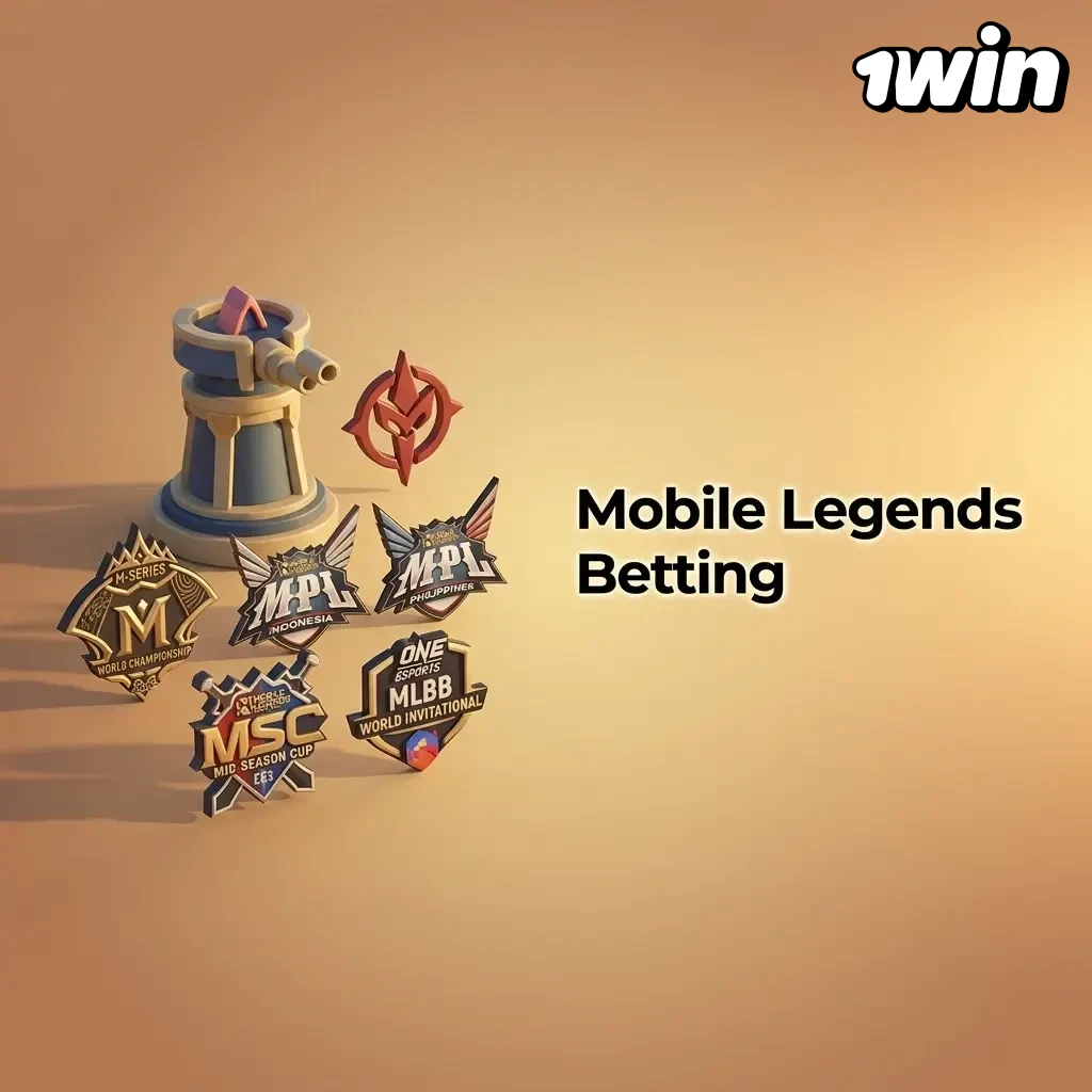 Mobile Legends Bang Bang esports betting on 1win covering tournaments like M-Series and MPL Philippines matches