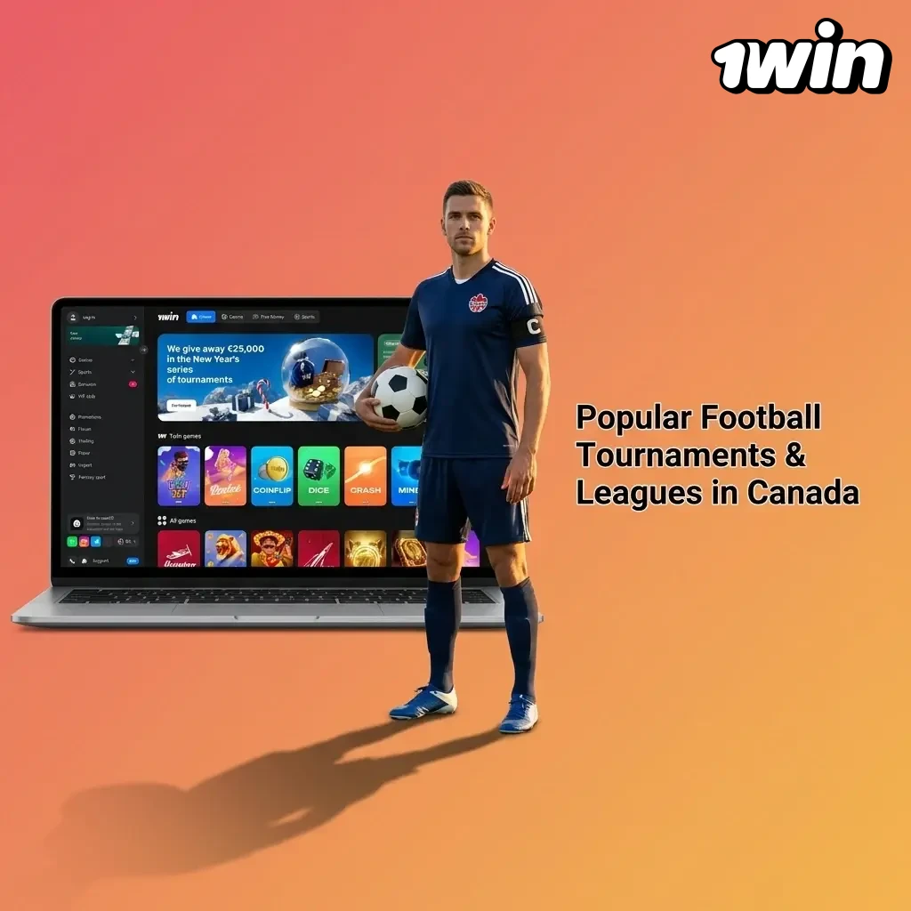 Popular football tournaments and leagues in Canada including FIFA World Cup, UEFA Champions League, MLS, and Premier League betting