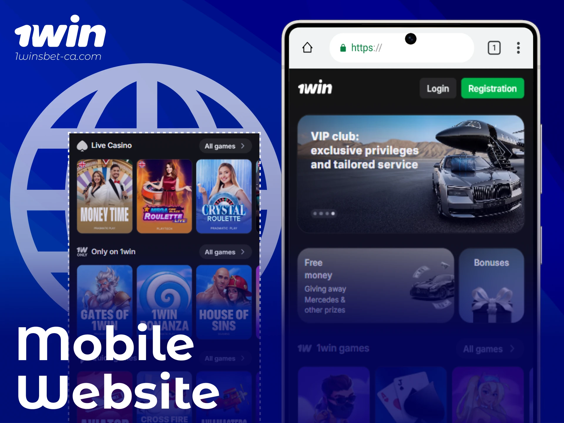 Access the 1win mobile website version alongside the 1win App.