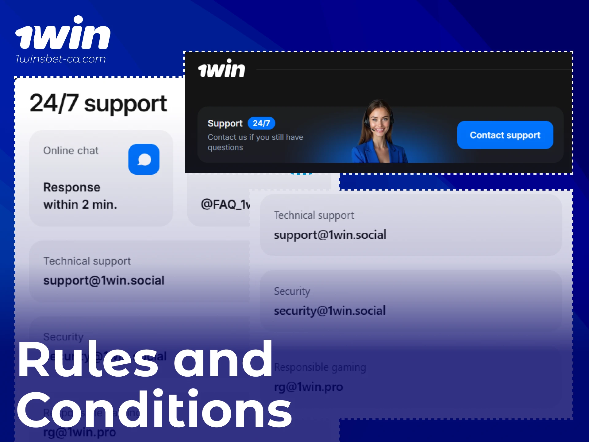 Contact 1win customer support for sports betting and online casino assistance.