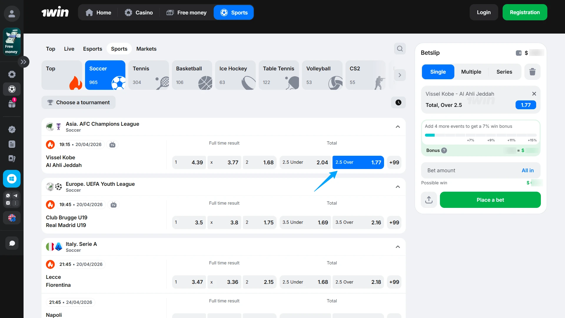 Identify top 1win sports betting odds for any online casino fan.