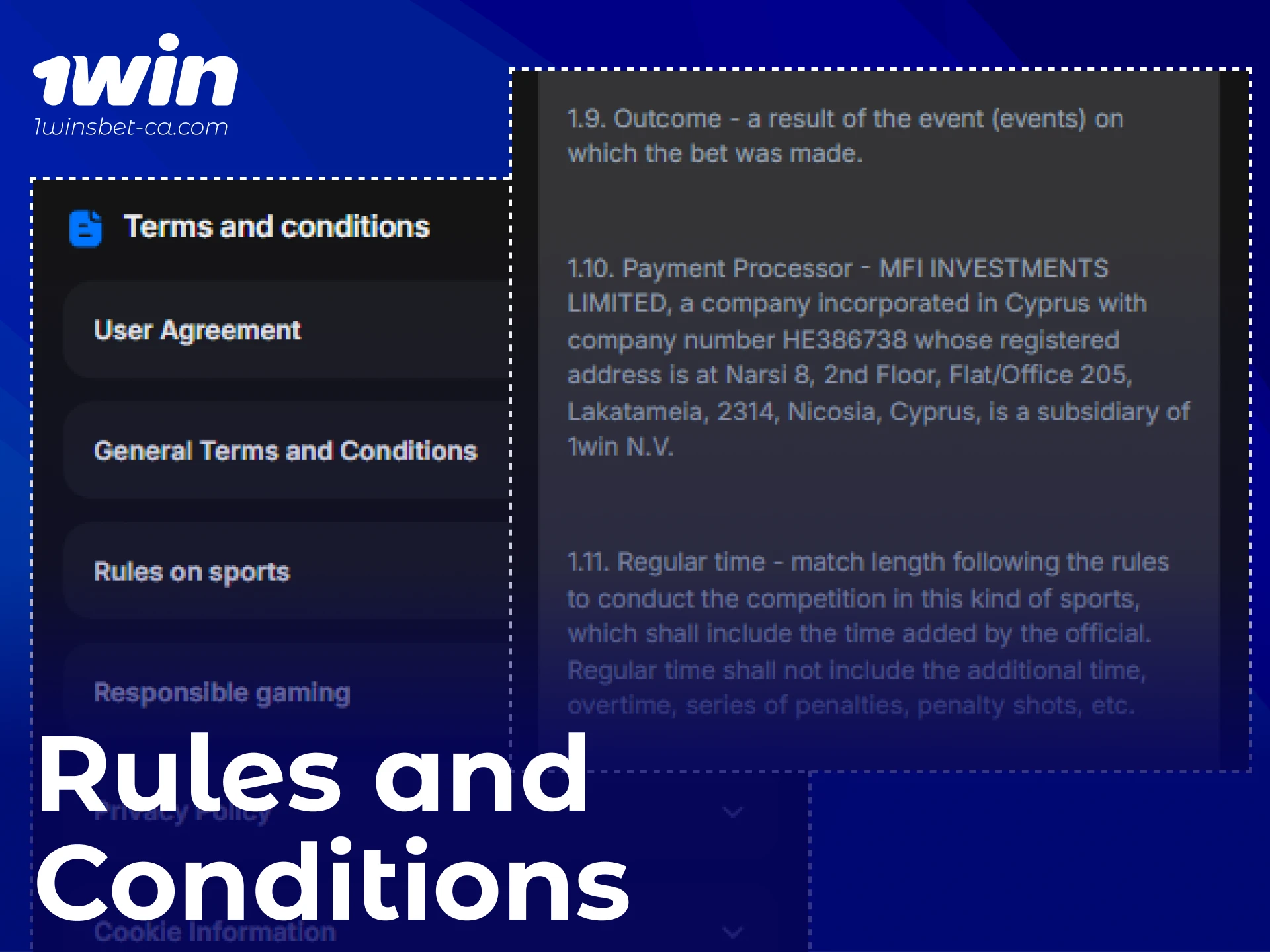 Review 1win sports betting and online casino rules for a secure experience.