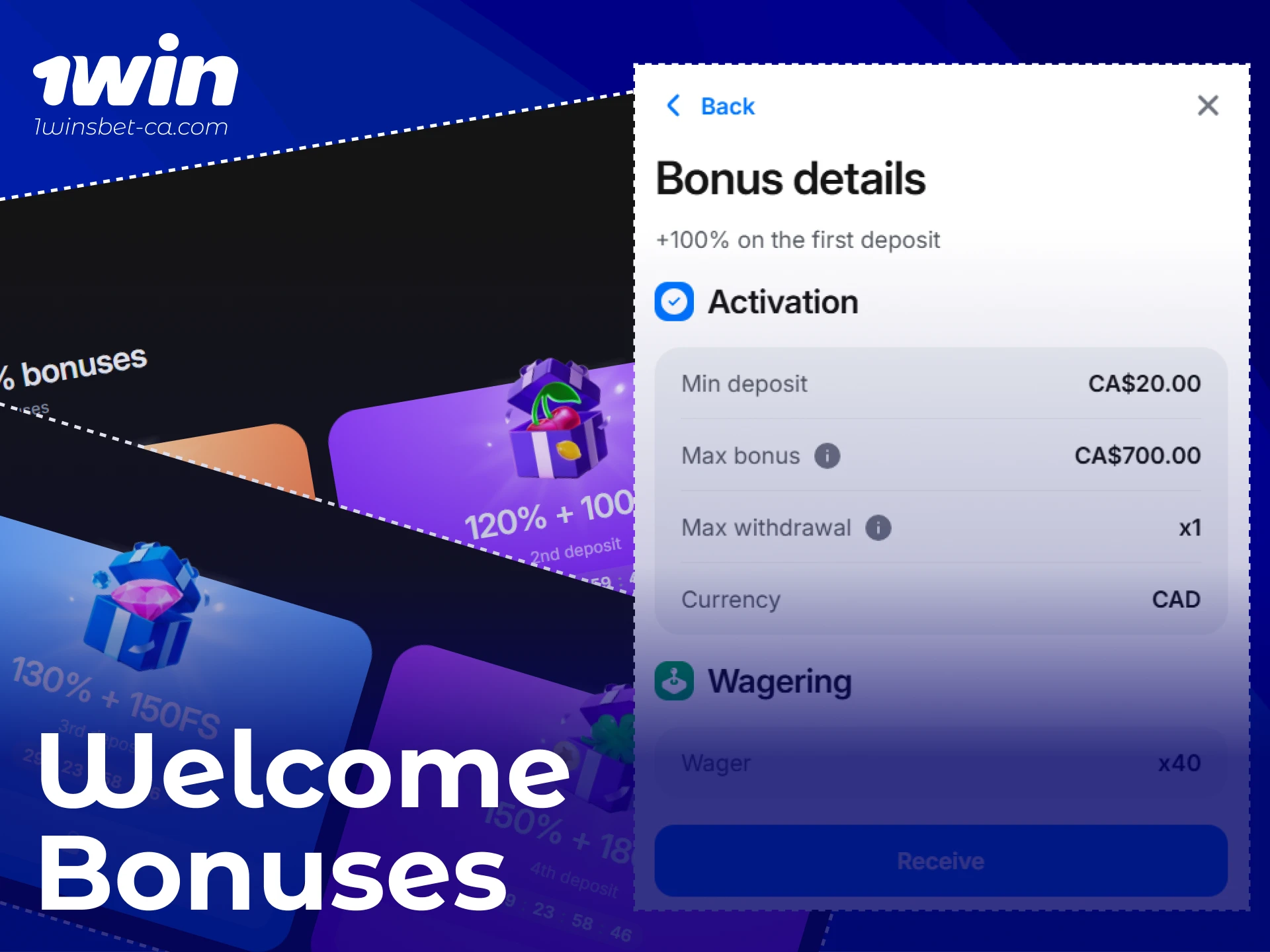 Activate 1win welcome bonuses for sports betting and online casino games now.