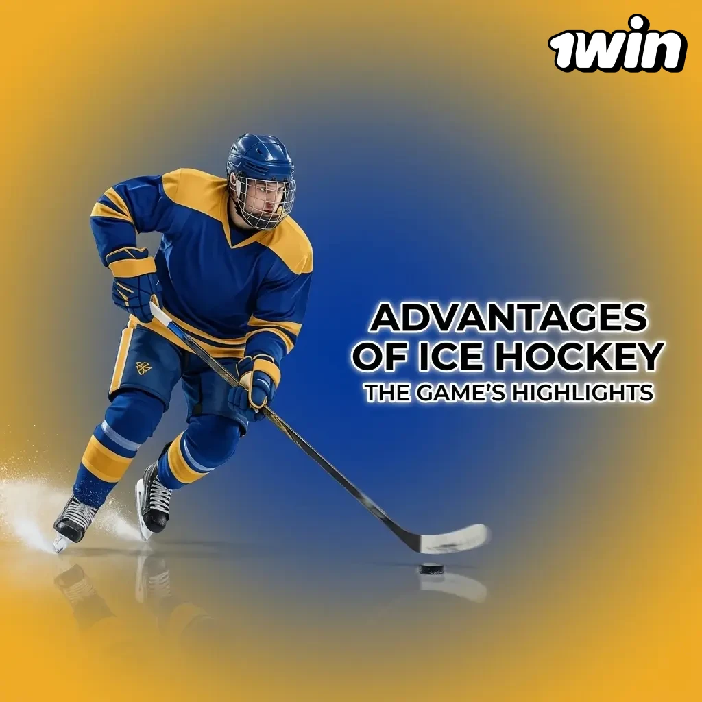 1win ice hockey betting advantages including NHL odds, live betting, mobile app, and accumulator boosts for Canadian users