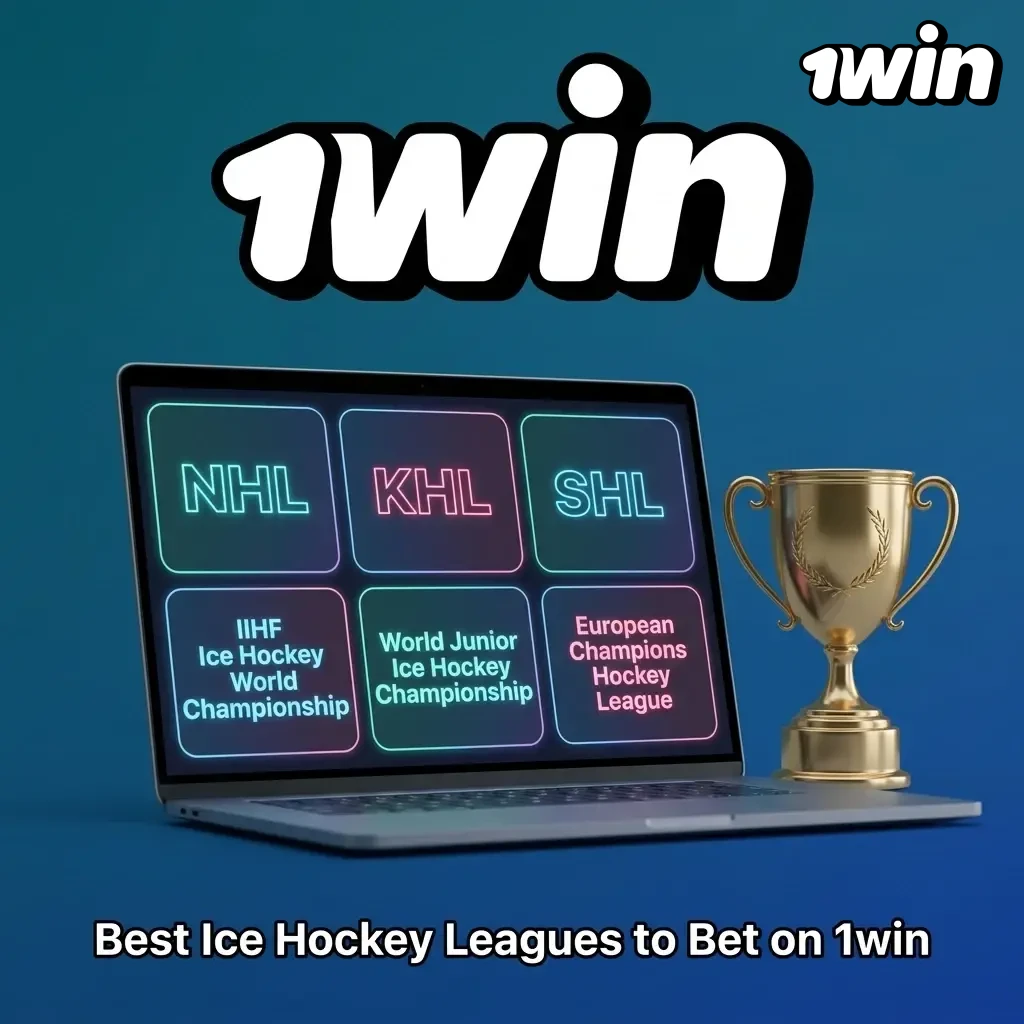 Ice hockey leagues available on 1win including NHL, KHL, AHL, SHL, and IIHF for Canadian bettors