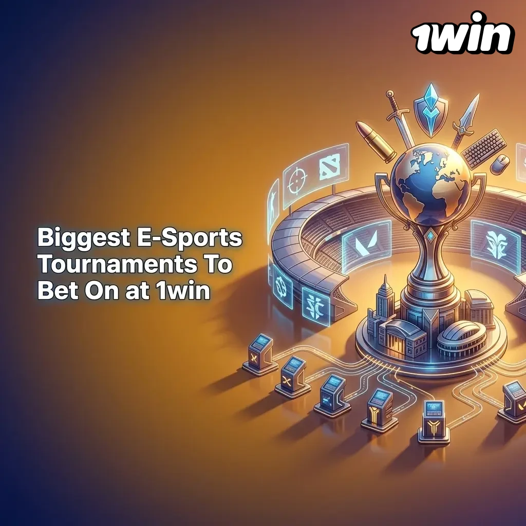 Major esports tournaments at 1win including CS2, Dota 2, Valorant, LoL, and FIFA betting markets